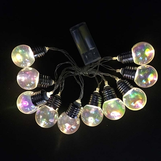 LED lyskæde med farvet pære